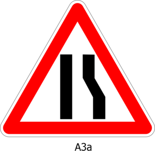 svg car vehicle road sign symbol pictogram warning narrow drivers 符号 标志 小汽车 汽车 公路 马路 道路