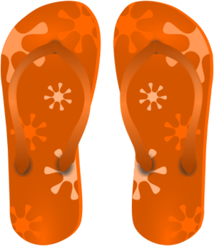 clip art clipart svg openclipart color beach summer orange footwear shoes vacation hawaiian feet beachwear flip flops sandals flipflops hawaiians sandalinas flipflop 剪贴画 颜色 夏天 夏季 夏日 橙色