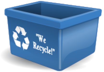 clip art clipart svg openclipart color blue box container open can photorealistic empty plastic top recycle trash waste bin items disposal recycling bin recycle box 剪贴画 颜色 蓝色 容器