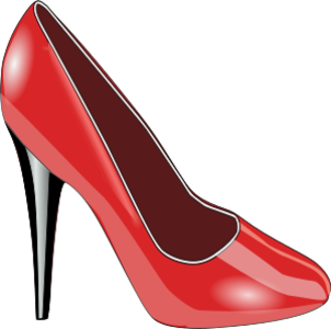 clip art clipart svg openclipart red colour leather footwear shoe shiny heel high heeled lacquer 剪贴画 红色 彩色