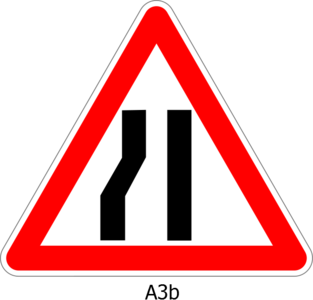 svg red road sign symbol warning street narrow 符号 标志 红色 公路 马路 道路