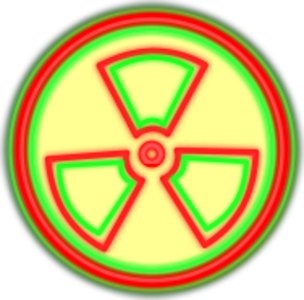 clip art clipart svg openclipart green red yellow symbol nuclear danger material neon dangerous radioactive radioactivity power-station florescent 剪贴画 符号 绿色 草绿 红色 黄色 危险 警告