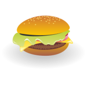 clip art clipart svg openclipart color 食物 fast food eating cheese meat eat bun sauce burger cheeseburger 剪贴画 颜色 吃的