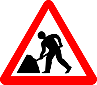 clip art clipart svg openclipart red color work silhouette road 图标 sign symbol man warning digging triangle roadsign working announcement ahead roadworks warning sign 剪贴画 颜色 符号 标志 男人 剪影 红色 路标 公路 马路 道路 三角形