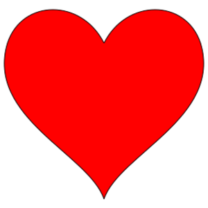 clip art clipart svg openclipart red black color 爱情 图标 symbol valentine heart hearts cards loving valentine's thin border 剪贴画 颜色 符号 黑色 红色 情人节 心形 心脏