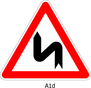 svg road sign symbol warning traffic curve street double 符号 标志 公路 马路 道路