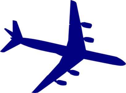 clip art clipart svg openclipart color blue silhouette airplane aviation jet plane airline airliner douglas dc8 dc-8 jetliner 剪贴画 颜色 剪影 蓝色