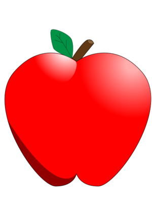 clip art clipart svg openclipart green red 食物 leaf cartoon apple fruit 剪贴画 卡通 绿色 草绿 红色 树叶 叶子 水果