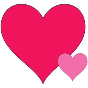 clip art clipart svg openclipart 爱情 valentine heart hearts pink couple double valentine's pinky 剪贴画 情人节 心形 心脏 粉红 粉红色