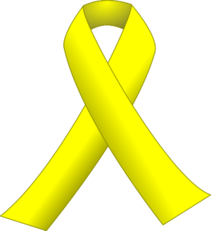 clip art clipart svg openclipart color yellow sign symbol ribbon support awareness awareness ribbon yellow ribbon 剪贴画 颜色 符号 标志 黄色