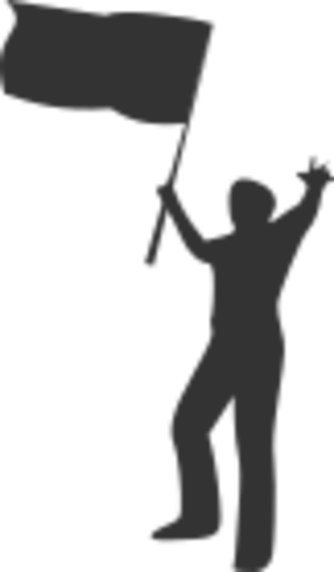 clip art clipart svg openclipart black white silhouette 男孩 flag man carry male guy waving wave protestor pretesting 剪贴画 男人 剪影 男性 黑色 白色 旗帜