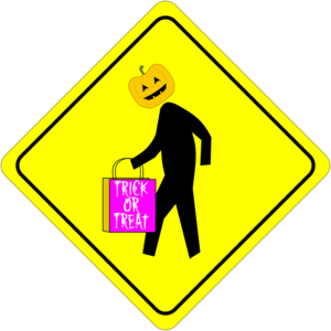 clip art clipart svg openclipart color yellow 图标 halloween pumpkin sign symbol bag man traffic pedestrian caution trick or treat 剪贴画 颜色 符号 标志 男人 黄色 万圣节 警告