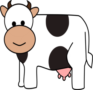 clip art clipart svg openclipart colorful color 动物 cow cartoon happy farm milk smile chocolate big tail produce countryside 剪贴画 颜色 卡通 彩色 微笑 多彩