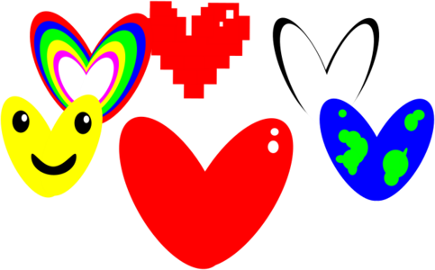 clipart image svg openclipart colorful red blue yellow 爱情 symbol valentine man glossy shadow women heart present cute rainbow set selection lip art donate 符号 男人 红色 蓝色 黄色 彩色 情人节 阴影 心形 心脏 可爱 多彩