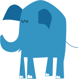 clip art clipart svg openclipart color blue 动物 cartoon elephant zoo cute species thai tarn 剪贴画 颜色 卡通 蓝色 可爱
