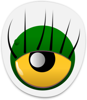 clip art clipart svg openclipart green black color yellow cartoon colour label eye sticker monster long eyelashes 剪贴画 颜色 卡通 绿色 草绿 黑色 黄色 彩色 标签