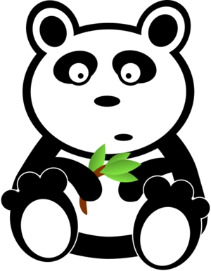 clip art clipart svg openclipart color 动物 cartoon bear zoo leaves cute panda anime kawaii bamboo cuddly endangered species panda bear 剪贴画 颜色 卡通 可爱 叶子