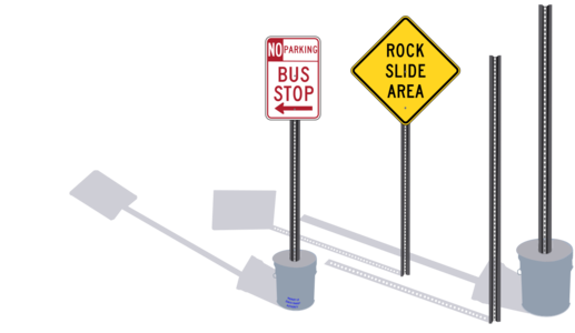 clip art clipart svg openclipart color line art 图标 sign symbol isometric shadow traffic bus stop set information selection posts signposts 剪贴画 颜色 符号 标志 线描 线条画 阴影