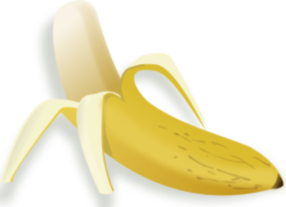 clip art clipart svg openclipart color 食物 yellow monkey vegetable fruit shadow crop south america produce fresh vitamines banana half half peeled 剪贴画 颜色 黄色 阴影 水果