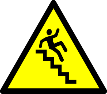 clip art clipart svg openclipart black yellow 图标 sign symbol label warning product fall slippery falling hazard danger triangle down roadsign caution information triangular traffic sign stairs labelling biohazard 剪贴画 符号 标志 黑色 黄色 路标 标签 危险 警告 三角形