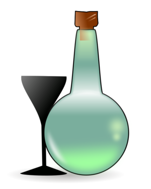 clip art clipart svg drink public domain glass bottle wine absinthe 剪贴画 饮料 饮品 玻璃