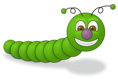 clip art clipart svg openclipart green 动物 insect happy smile worm caterpillar 剪贴画 绿色 草绿 微笑