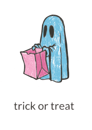 clip art clipart svg openclipart blue line art halloween paper bag pink scary floating spooky ghost float scared 剪贴画 线描 线条画 蓝色 万圣节 粉红 粉红色 恐怖
