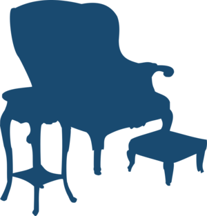 clip art clipart svg openclipart blue silhouette outline stool table furniture chair armchair foot stool side table 剪贴画 剪影 蓝色