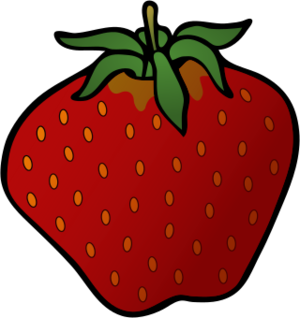clip art clipart svg openclipart red 食物 plant 爱情 fruit berries strawberry berry ripe half cream 剪贴画 红色 植物 水果