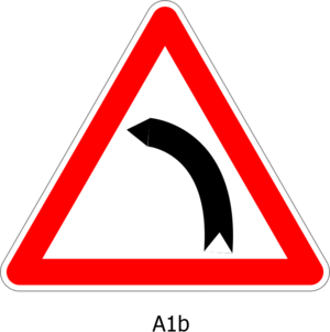 svg road sign symbol warning left traffic curve street 符号 标志 公路 马路 道路