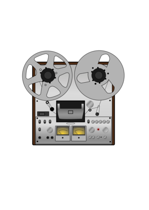 svg openclipart color line art 音乐 play old vintage media technology cassette record recorder video movie audio copy recording tape movies watch analog pause studio vcr reel to reel 颜色 线描 线条画 多媒体