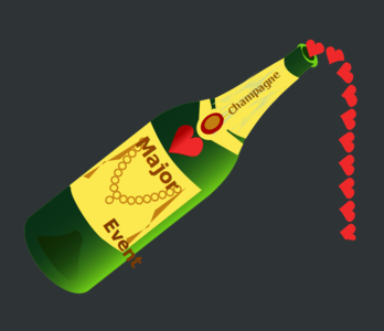 clip art clipart svg openclipart beverage drink alcohol party bottle wine heart celebration champagne bubbly brut 剪贴画 庆祝 饮料 饮品 派对 宴会 心形 心脏