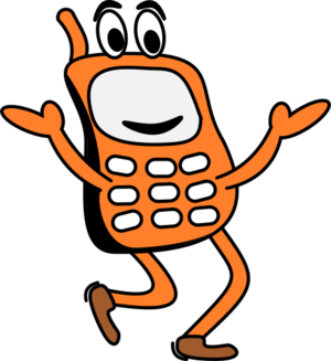 clipart svg openclipart running cartoon 图标 happy orange character walking smile logo phone mobile cellular mobile phone toon dials digits 卡通 橙色 微笑