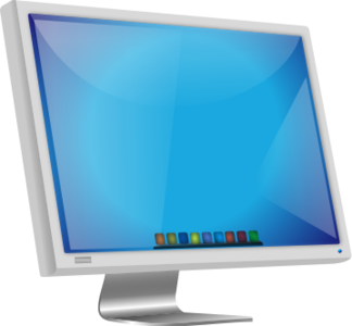 clip art clipart svg openclipart color blue computer pc display desktop monitor screen personal linux view flatscreen mac lcd terminal flat screen 剪贴画 颜色 计算机 电脑 蓝色 屏幕 显示屏