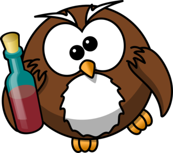 clip art clipart svg openclipart red color 动物 bird cartoon funny alcohol bottle wine owl drunk 剪贴画 颜色 卡通 红色 鸟