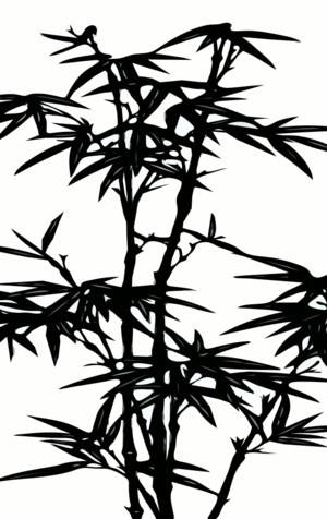 clip art clipart svg openclipart black nature plant tree white silhouette asia chinese trees design china botany bamboo 剪贴画 剪影 黑色 白色 设计 植物 树木
