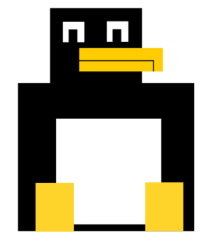 clip art clipart svg openclipart black color cube yellow white 图标 sign symbol mascot penguin tux linux logo sitting brand 剪贴画 颜色 符号 标志 黑色 白色 黄色