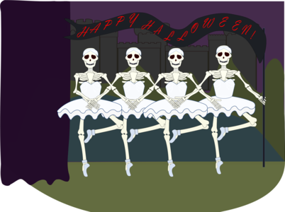 clip art clipart svg openclipart color dancing 人物 cartoon 图标 halloween sign symbol poster skeleton scary spooky gruop ballet swan lake 剪贴画 颜色 符号 标志 卡通 万圣节 恐怖
