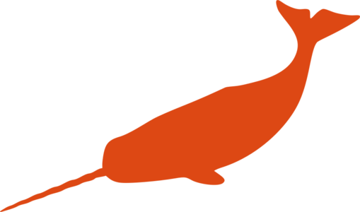 clip art clipart svg openclipart 动物 silhouette outline orange ubuntu narwhal whale narwhale nordic 剪贴画 剪影 橙色