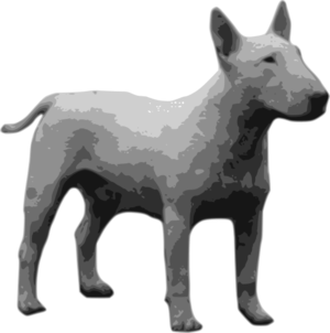 clip art clipart svg openclipart 动物 grayscale gray dog standing cute pet angry walk bark terrier bull terrier 剪贴画 去色 宠物 可爱 灰色 狗