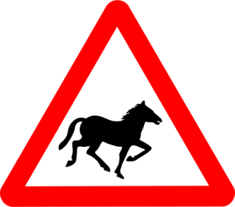 clip art clipart image svg openclipart 动物 silhouette 交通 road running sign warning traffic horse danger triangle wild roadsign jumping international rules attention on road 剪贴画 标志 剪影 路标 公路 马路 道路 危险 警告 三角形