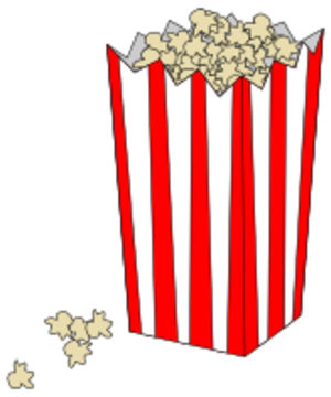 clip art clipart svg openclipart color 食物 box bag movie cinema snack corn movies pack popcorn junk food salted sweetened popping corn puffs up small explosion 剪贴画 颜色