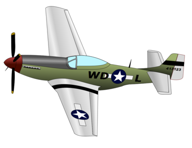 clip art clipart svg openclipart color old cartoon fighter war ww2 wwii airplane propeller style craft mustang bomber warcraft p51 剪贴画 颜色 卡通