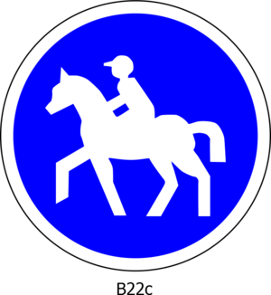 clip art clipart svg openclipart blue white road sign round traffic police horses horseriding allow jockey hors 剪贴画 标志 白色 蓝色 公路 马路 道路