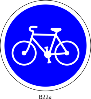 clip art clipart svg openclipart color blue white road sign round bicycle warning signal notice traffic signpost board roadsign caution information lane bicycle only 剪贴画 颜色 标志 白色 蓝色 路标 公路 马路 道路 指示牌 警告