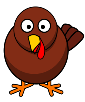 clip art clipart svg openclipart colorful color 动物 bird funny orange comic turkey thanksgiving thanks giving 剪贴画 颜色 橙色 彩色 鸟 多彩