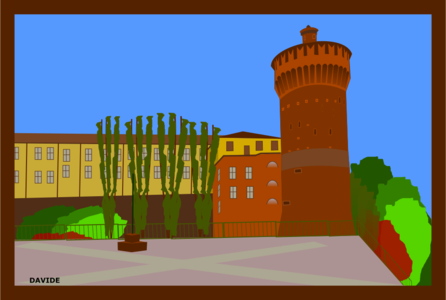 clip art clipart svg garden openclipart color ancient tower castle italy picture postcard draw torrione 剪贴画 颜色 图片 图画 拍摄 花园