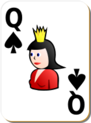 clip art clipart svg openclipart simple black play white card game playing cards spades deck gambling set plain queen bordered deck 剪贴画 黑色 白色 游戏 卡牌 卡片