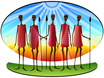 clip art clipart svg openclipart colorful scenery nature colors tribal africa african sun stick grass culture ethnic tribe masai styized 剪贴画 彩色 风景 多彩 太阳