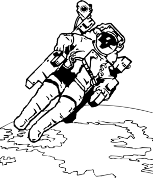 clip art clipart svg openclipart coloring book land space activity nasa earth planet world astronaut exploration spacewalk 剪贴画